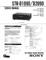 Sony STR-D1090 - Service Manual 